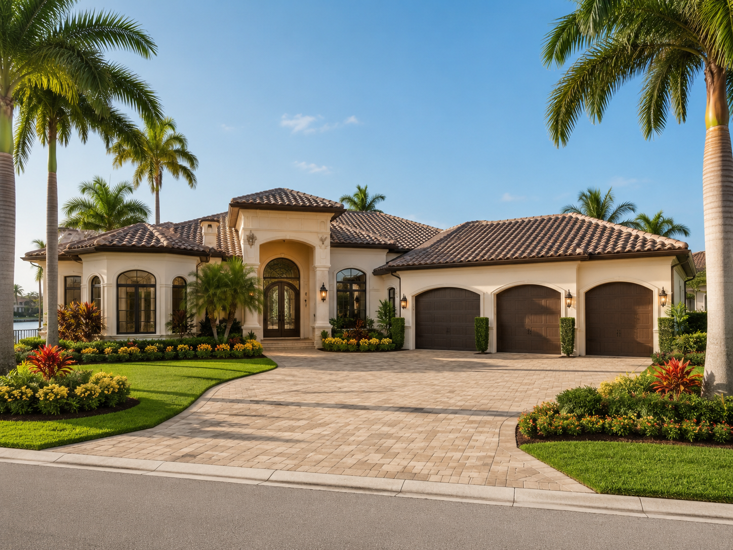 Luxury pool home exterior representing real estate note buying options